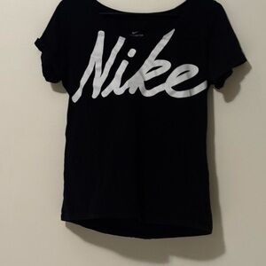Nike Women's Black and White Short Sleeve Tee